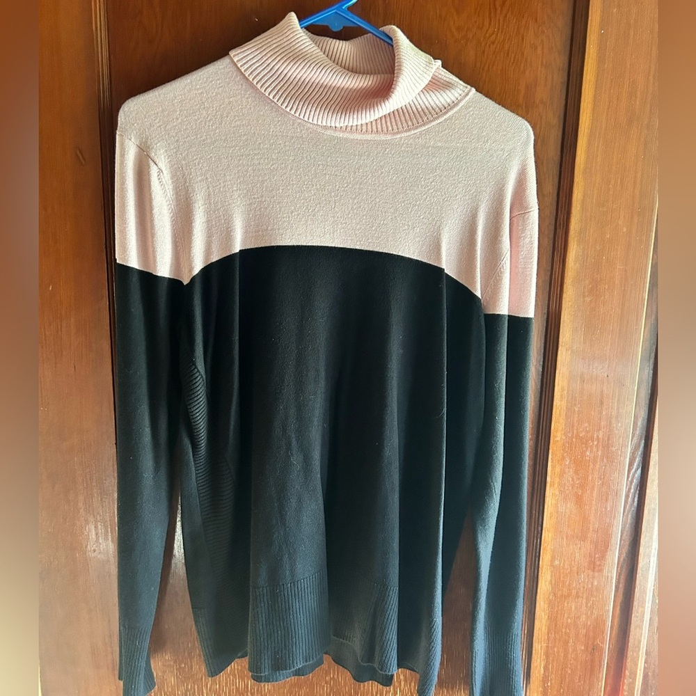 Pink and black turtleneck Cable & Gauge